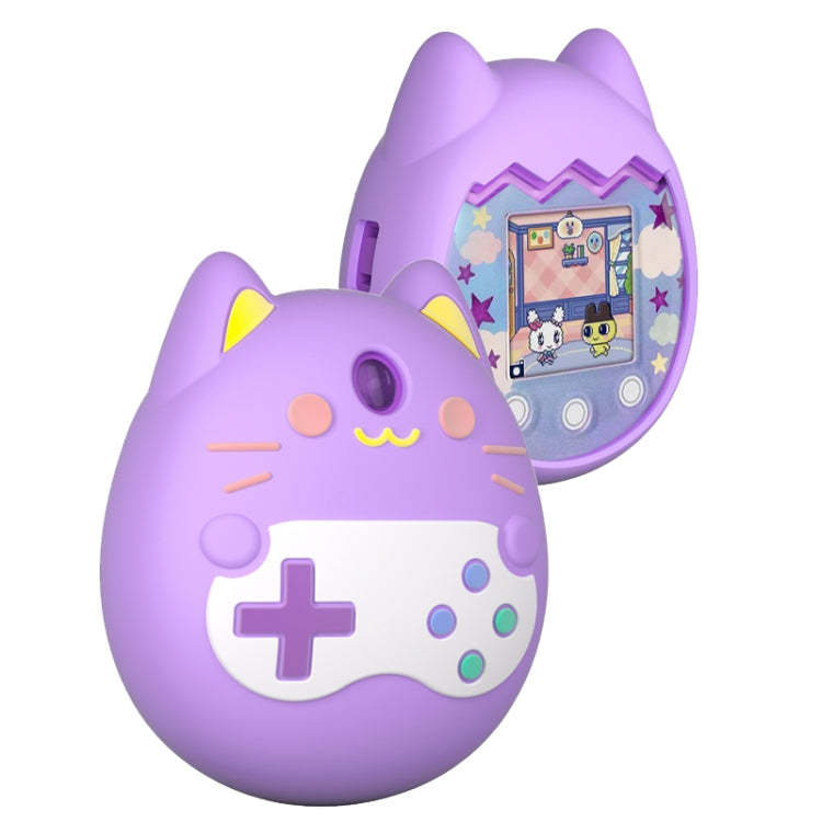 Silicone Cartoon Electronic Pet Protective Case, For Tamagotchi pix Purple
