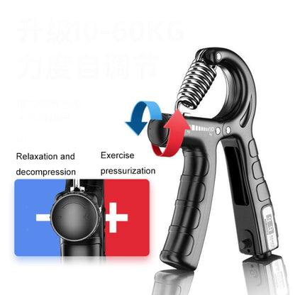 Fitness Exercise Arm Strength Machine Puller Finger Grip Strength Machine, Mechanical Count-Blue, Adjustable-Black