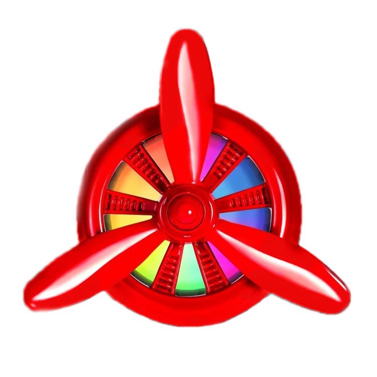 Car Air Outlet Perfume Aromatherapy Swivel Fan With Light, Black With Light, Silver With Light, Red With Light