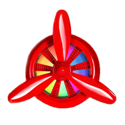 Car Air Outlet Perfume Aromatherapy Swivel Fan With Light, Black With Light, Silver With Light, Red With Light