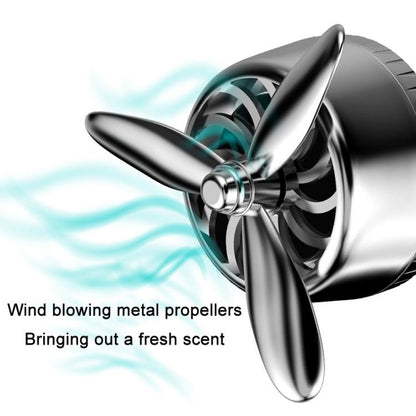 Car Air Outlet Perfume Aromatherapy Swivel Fan With Light, Black With Light, Silver With Light, Red With Light