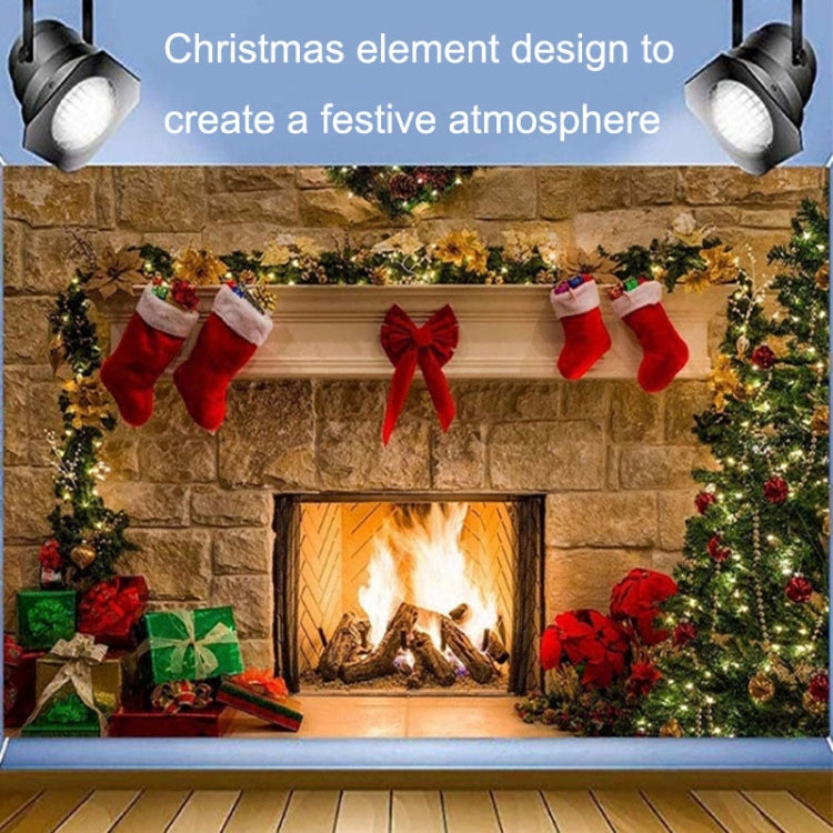 Christmas Layout Fireplace Photography Background Cloth