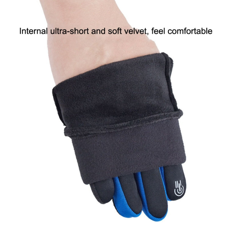 1 Pair Velvet and Thick Cycling Windproof and Cold Warm Gloves, Style:, Female Version (Grey), Female Version (Pink), Male Version (Black), Male Version (Grey)