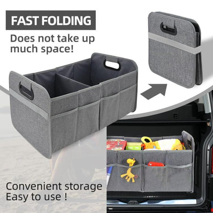 Car Trunk Folding Oxford Fabric Storage Bag, 55L Gray