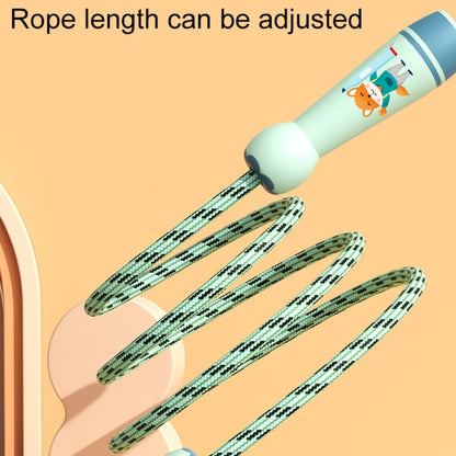 Wooden Handle Adjustable Jump Rope For Children Green(Cotton Rope), Green (Cotton Rope), Red Girl (Cotton Rope), Blue Bear (Cotton Rope), Orange Lion (Cotton Rope), Green (Bamboo Rope), Red Girl (Bamboo Rope), Blue Bear (Bamboo Rope)
