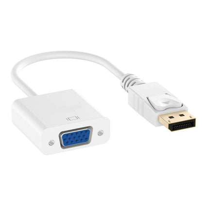 DP to VGA Adapter Wire Square Adapter, Cable Length: 15cm, DP to VGA White, DP to VGA Black