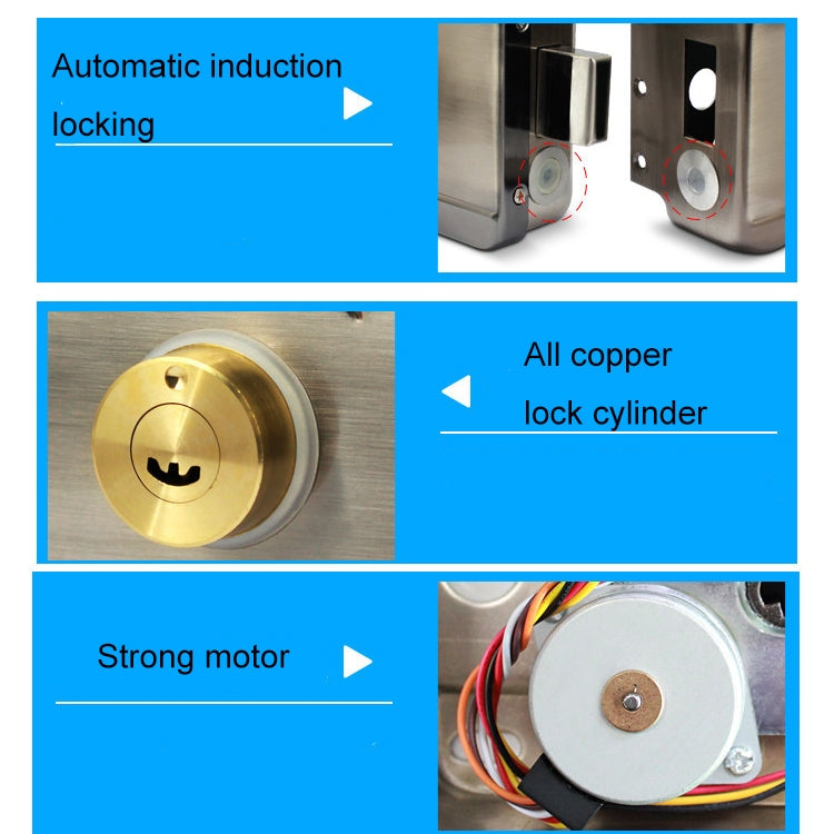 ID Access Control One Piece Induction Motor Lock, Single Head, Double Head, Single Head ID Swipe Card, Single Head IC Swipe Card