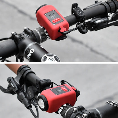 2 In 1 Bicycle Rechargeable Waterproof High Decibel Bell with Highlight Light, Black, Red, Blue