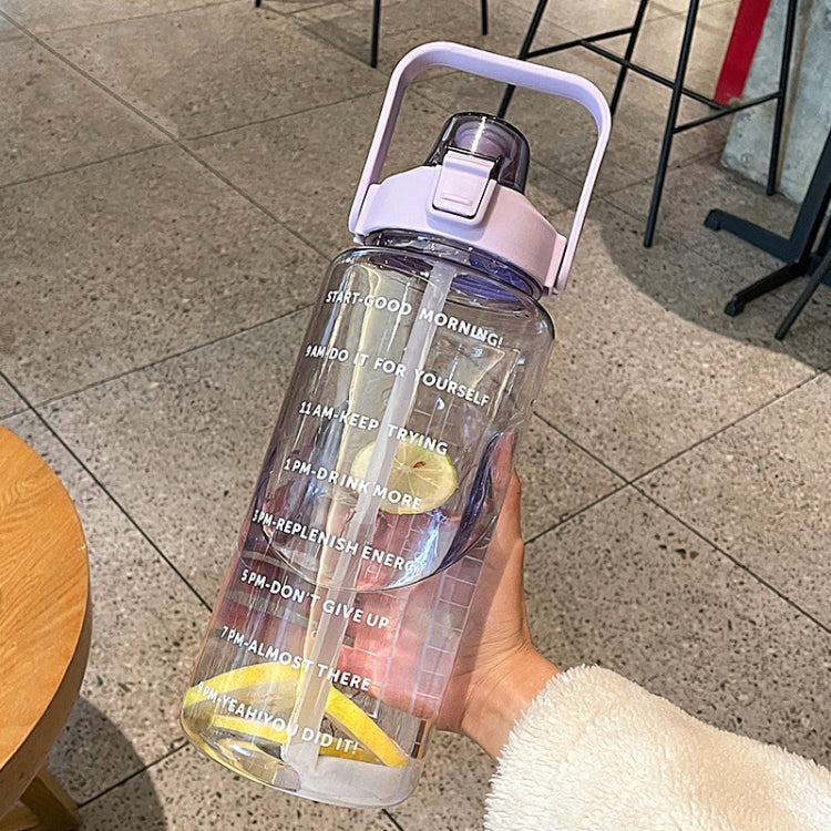 GYBL4503 2000ml Large-capacity Outdoor Sports Water Bottle with Straw, Spec:, Purple, Purple+Stickers, Purple+3D Stickers, Green, Green+Stickers, Green+3D Stickers, Blue, Blue+Stickers, Blue+3D Stickers, Black, Black+Stickers, Black+3D Stickers, Pink  ...