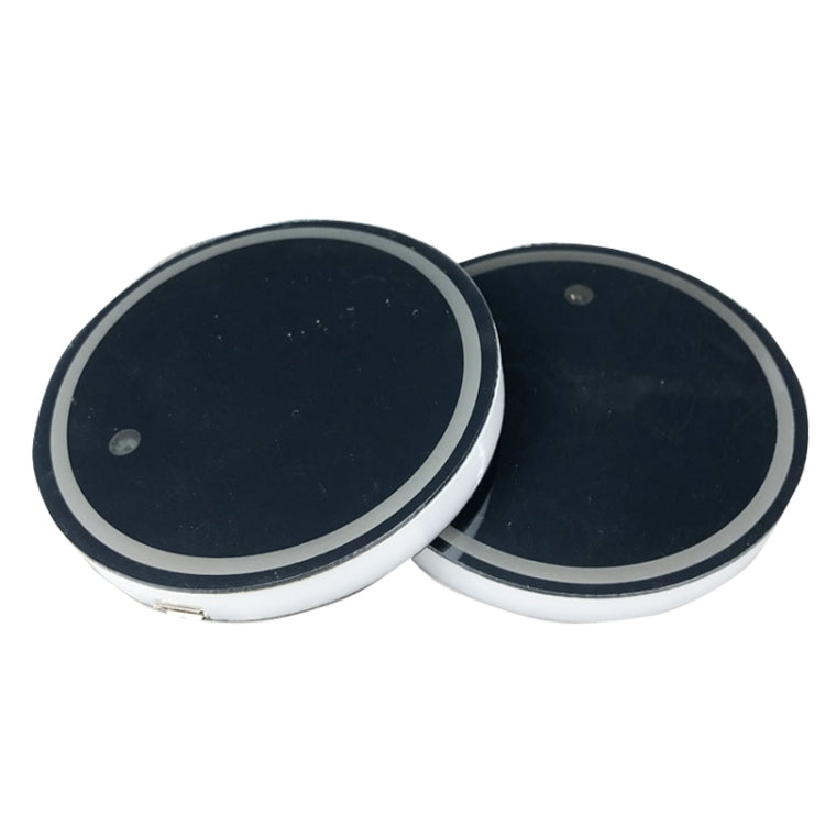 1 Pair Automotive LED Colorful Luminous Water Coaster Acrylic Car Cup Tank Atmosphere Lamp, Star Model