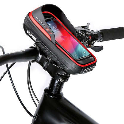 WILD MAN ES16 0.5L EVA Hard Shell Waterproof Touch Screen Bicycle Handlebar Bag, ES16 (Grey), ES16 (Blue), ES16 (Red)