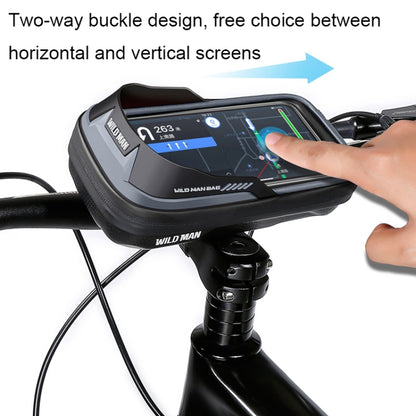 WILD MAN ES16 0.5L EVA Hard Shell Waterproof Touch Screen Bicycle Handlebar Bag, ES16 (Grey), ES16 (Blue), ES16 (Red)