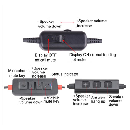 VT200D Double Ears Telephone Headset Operator Headset With Mic,Spec:, PC Double Plug, Crystal Head, Crystal Head with Tuning, PC Double Plug with Tuning, 3.5mm Single Plug with Tuning, USB Head with Tuning