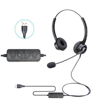 VT200D Double Ears Telephone Headset Operator Headset With Mic,Spec:, PC Double Plug, Crystal Head, Crystal Head with Tuning, PC Double Plug with Tuning, 3.5mm Single Plug with Tuning, USB Head with Tuning