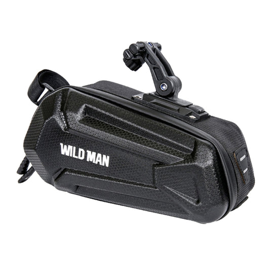 WILD MAN XT7 1.2L Mountain Bike EVA Hard Shell Waterproof Wear-resistant Tail Bag, XT7(Sun), XT7(Twill)