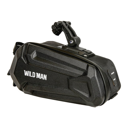 WILD MAN XT7 1.2L Mountain Bike EVA Hard Shell Waterproof Wear-resistant Tail Bag, XT7(Sun), XT7(Twill)