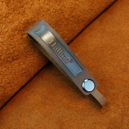 Hallmo First Layer Cowhide Leather Car Keychain, Crazy Horse Leather Blue, Crazy Horse Leather Brown, Oiled Waxed Leather Black, Oiled Waxed Leather Red