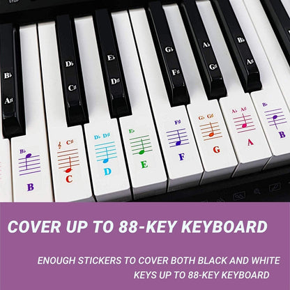5PCS Children Piano Keyboard Color Stickers Musical Instrument Accessories, QT-005, QT-005-A, QT-0302