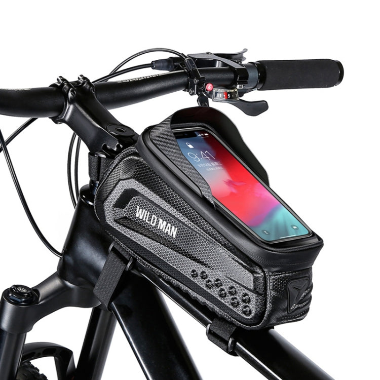 WILD MAN E10 1L Mountain Bike EVA Hard Shell Touch Screen Front Beam Bag, E10