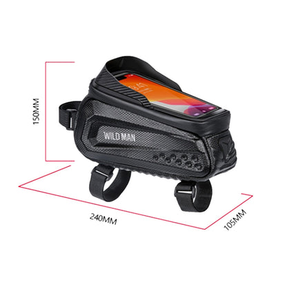 WILD MAN E10 1L Mountain Bike EVA Hard Shell Touch Screen Front Beam Bag, E10