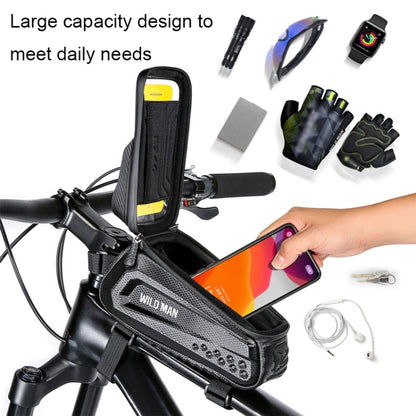 WILD MAN E10 1L Mountain Bike EVA Hard Shell Touch Screen Front Beam Bag, E10