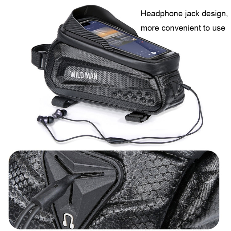 WILD MAN E10 1L Mountain Bike EVA Hard Shell Touch Screen Front Beam Bag, E10
