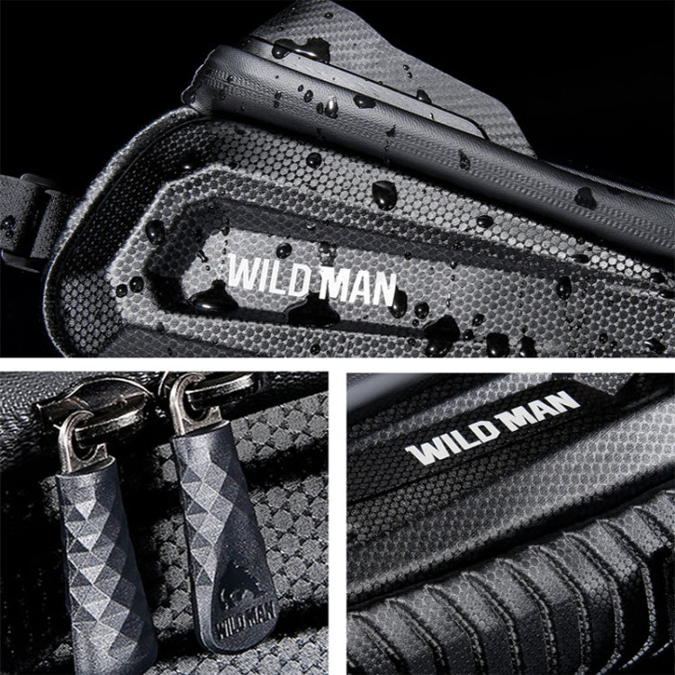 WILD MAN E10 1L Mountain Bike EVA Hard Shell Touch Screen Front Beam Bag, E10