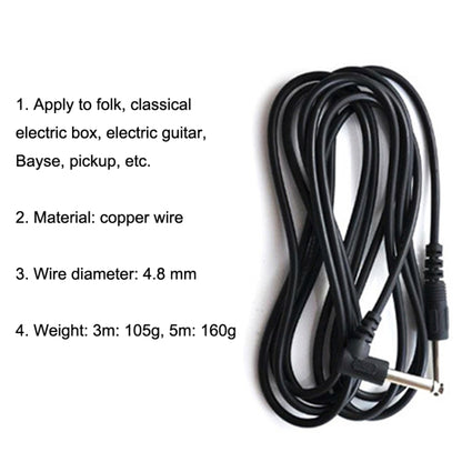 5PCS Bayse Folk Audio Noise-reducing Guitar Connecting Wire, Size:, 3m, 5m