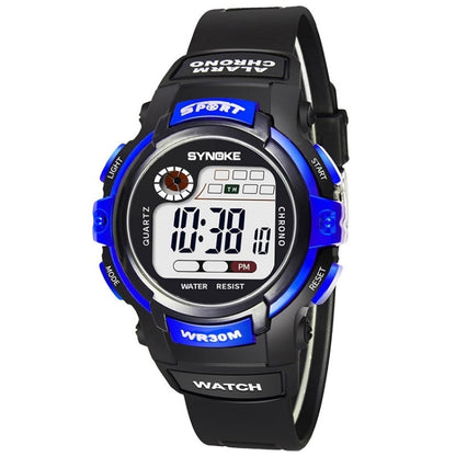 SYNOKE 99569 Children LCD Luminous Waterproof Electronic Sports Watch