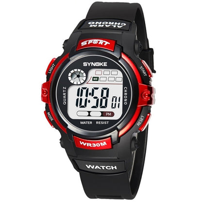 SYNOKE 99569 Children LCD Luminous Waterproof Electronic Sports Watch