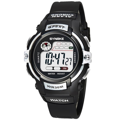 SYNOKE 99569 Children LCD Luminous Waterproof Electronic Sports Watch