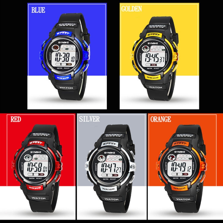 SYNOKE 99569 Children LCD Luminous Waterproof Electronic Sports Watch