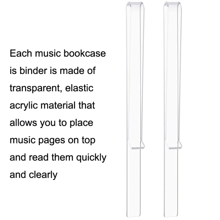 1 Pair PJ1226 Music Spectrum Clipplane Tablature Clip Music Song Clip, Transparent