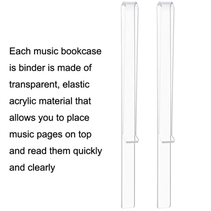 1 Pair PJ1226 Music Spectrum Clipplane Tablature Clip Music Song Clip, Transparent