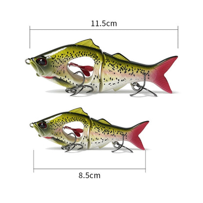 Long Casting Slow Sinking Spinning Multi-section Sea Fishing Freshwater Lures, 10g/8.5cm, 23g/11.5cm