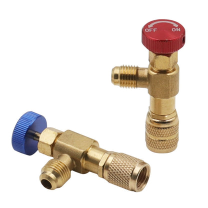 Air Conditioner Fluoridation Safety Valve Refrigerant Filling Connector, Side R410 Bottom R410, Side R410 Bottom R22, Side R22 Bottom R410, Side R22 Bottom R22