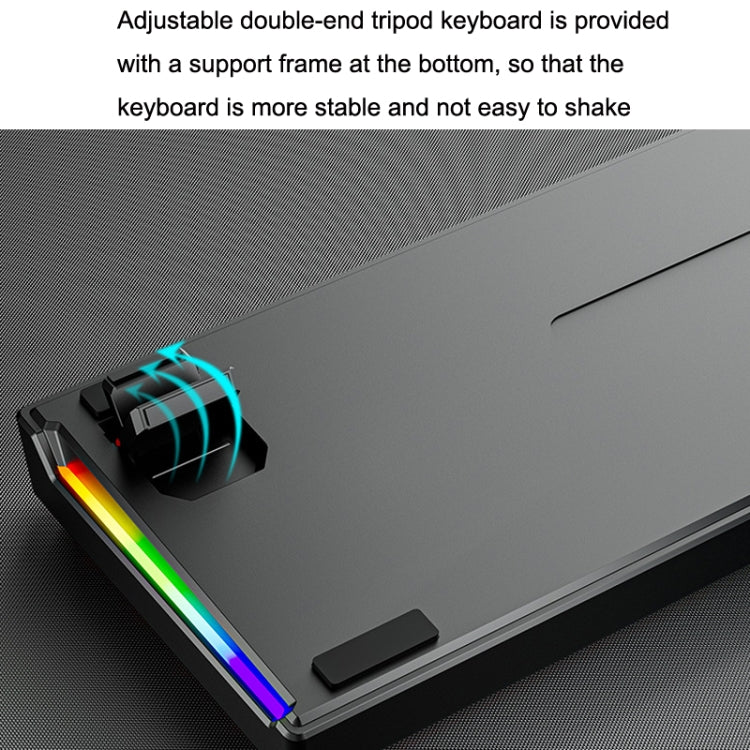 LEAVEN K620 61 Keys Hot Plug-in Glowing Game Wired Mechanical Keyboard, Cable Length: 1.8m, Black Green Shaft, White Green Shaft, Blue Green Shaft, Pink Green Shaft, White Black Red Shaft, Black White Green Shaft, White Black Green Shaft...