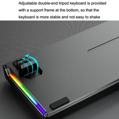 LEAVEN K620 61 Keys Hot Plug-in Glowing Game Wired Mechanical Keyboard, Cable Length: 1.8m, Black Green Shaft, White Green Shaft, Blue Green Shaft, Pink Green Shaft, White Black Red Shaft, Black White Green Shaft, White Black Green Shaft...