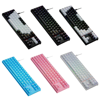 Dark Alien K710 71 Keys Glowing Game Wired Keyboard, Cable Length: 1.8m, Black Green Shaft, Pink Green Shaft, Blue Green Shaft, Black White Green shaft, Black White Red Shaft