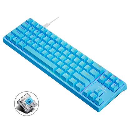 Dark Alien K710 71 Keys Glowing Game Wired Keyboard, Cable Length: 1.8m, Black Green Shaft, Pink Green Shaft, Blue Green Shaft, Black White Green shaft, Black White Red Shaft