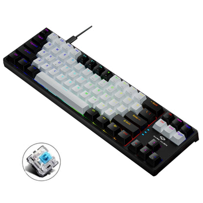 Dark Alien K710 71 Keys Glowing Game Wired Keyboard, Cable Length: 1.8m, Black Green Shaft, Pink Green Shaft, Blue Green Shaft, Black White Green shaft, Black White Red Shaft