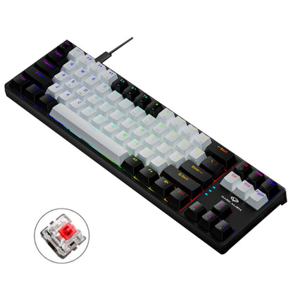 Dark Alien K710 71 Keys Glowing Game Wired Keyboard, Cable Length: 1.8m, Black Green Shaft, Pink Green Shaft, Blue Green Shaft, Black White Green shaft, Black White Red Shaft