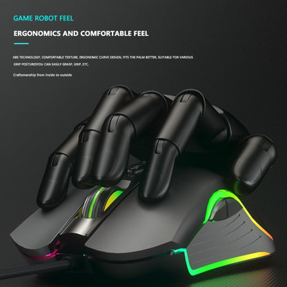 Dark Alien V600 7 Keys Office Computer Business Mouse, Cable Length: 1.42m