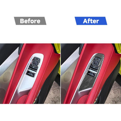 For Chevrolet Corvette C8 2pcs /Set Left-Hand Drive Lift Button Decorative Sticker, Left-Hand Drive