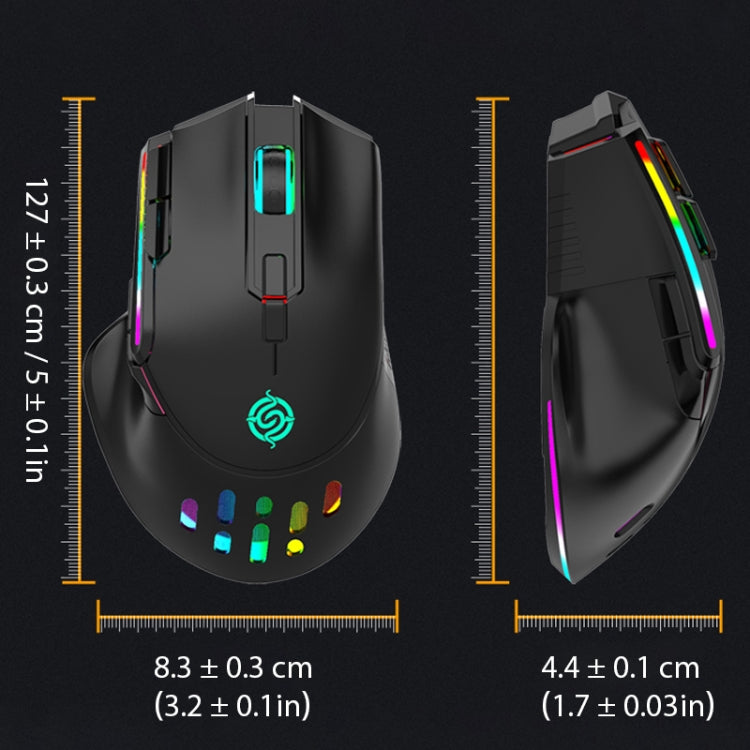 K-Snake BM520  9-button 3200DPI 2.4G RGB Wireless Dual-mode Gaming Mouse