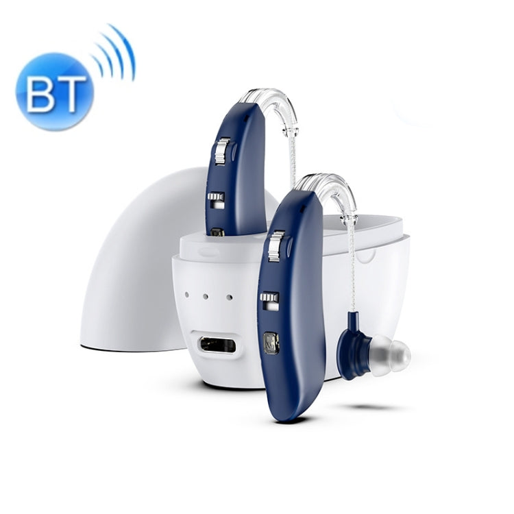 GM-301 Hearing Aid Rechargeable Sound Amplifier,Spec:, Bluetooth Model Skin Color, Bluetooth Model Blue, Without Bluetooth Blue, Without Bluetooth Skin Color, Without Bluetooth Black, With Charging Pod Blue+White, With Charging Pod Blue+Black