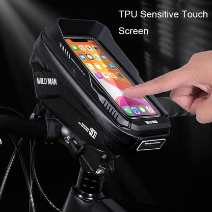 WILD MAN XT1 1L Bicycle EVA Hard Shell Phone Touch Screen Handlebar Bag, XT1(Solar)