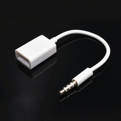 10 PCS Y-1502 14cm Car AUX Audio Cable To USB Car 3.5mm Adapter Cable, Y-1502
