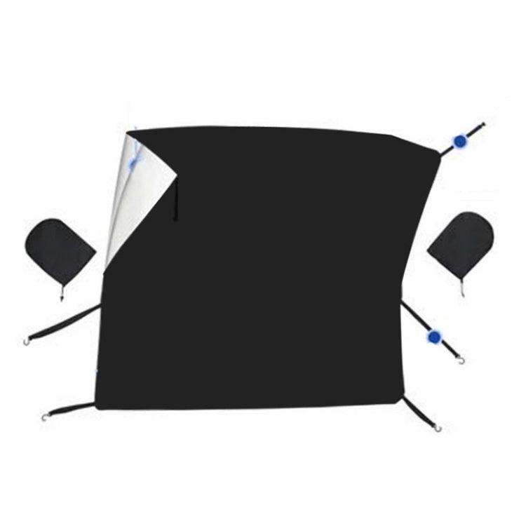Car Front Window Snow Coated Silver Cloth Anti-freeze Sun Blocker Cover, 205x150x167cm