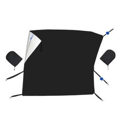 Car Front Window Snow Coated Silver Cloth Anti-freeze Sun Blocker Cover, 205x150x167cm